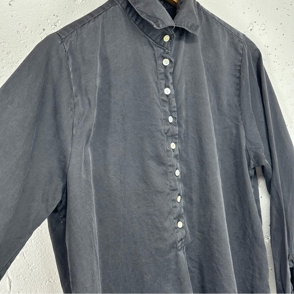 Flats by Jan Niemi Women’s Size Large Black Button Down Tunic Shirt Dress Read - Picture 4 of 10